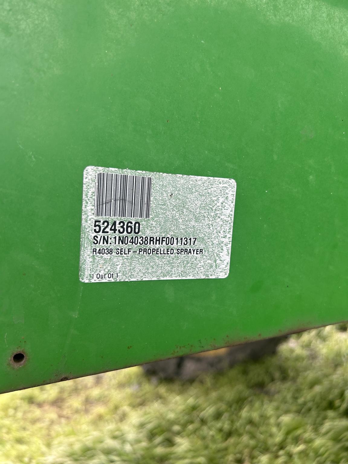 2015 John Deere R4038