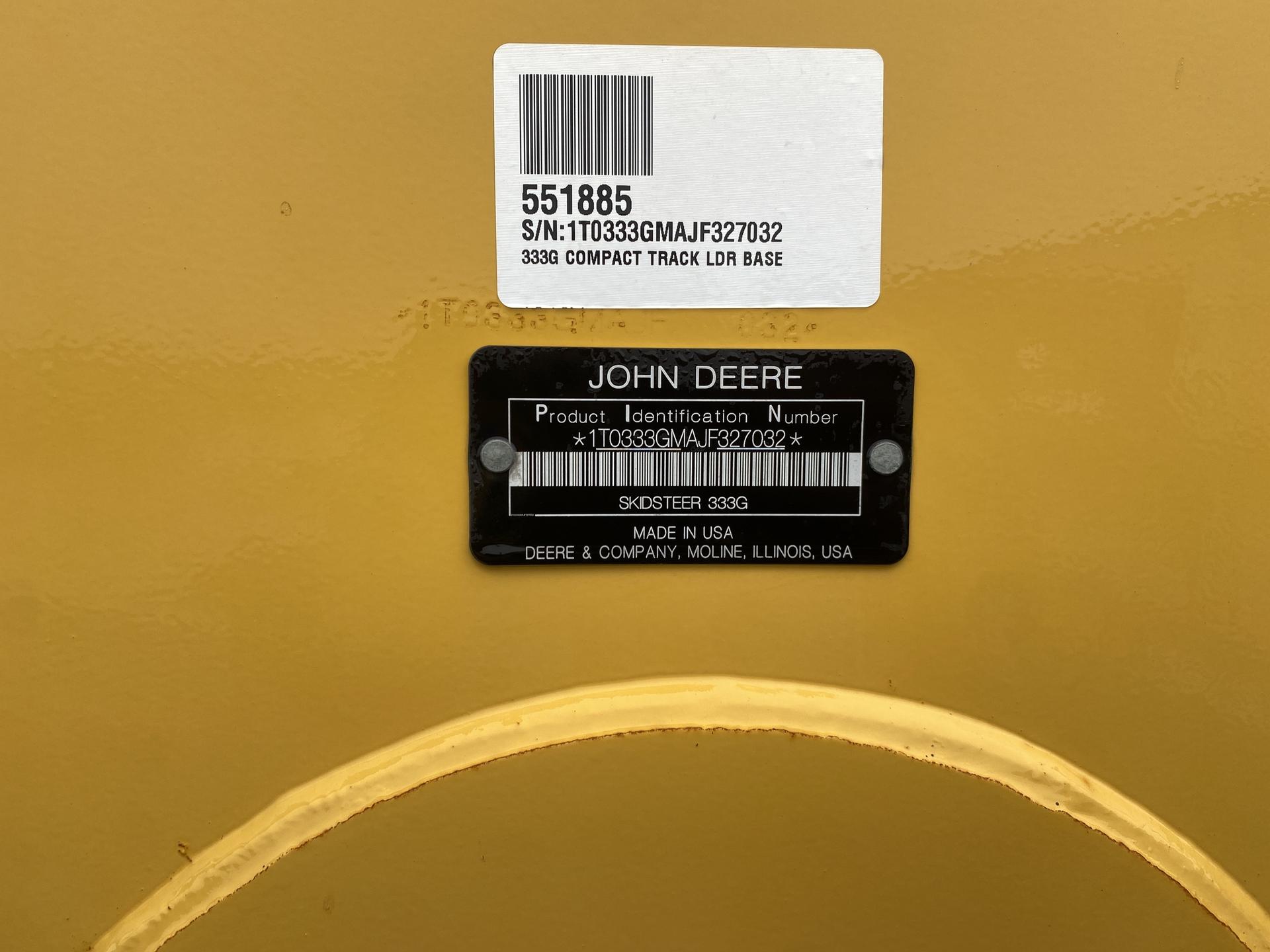 2018 John Deere 333G