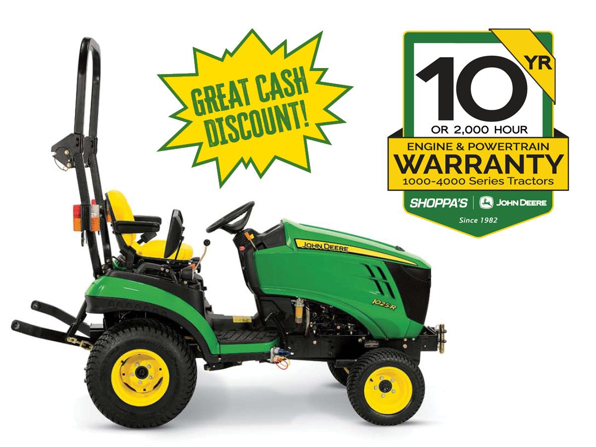 1025R SUB-COMPACT TRACTOR – $194 MONTHLY